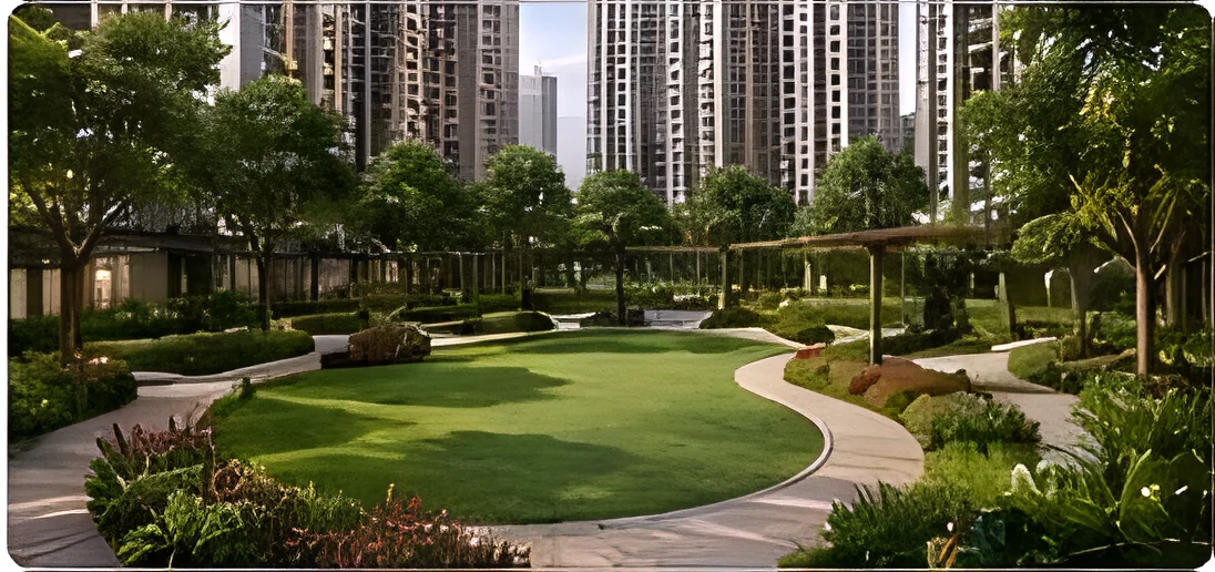 Landscaped garden at SNN Kudlu Gate, artist impression