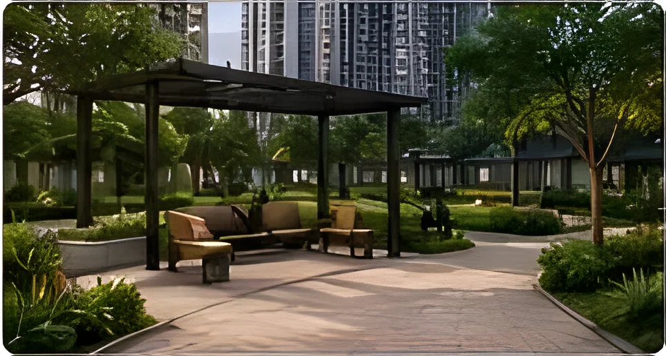 Senior citizen seating at SNN Kudlu Gate, artist impression